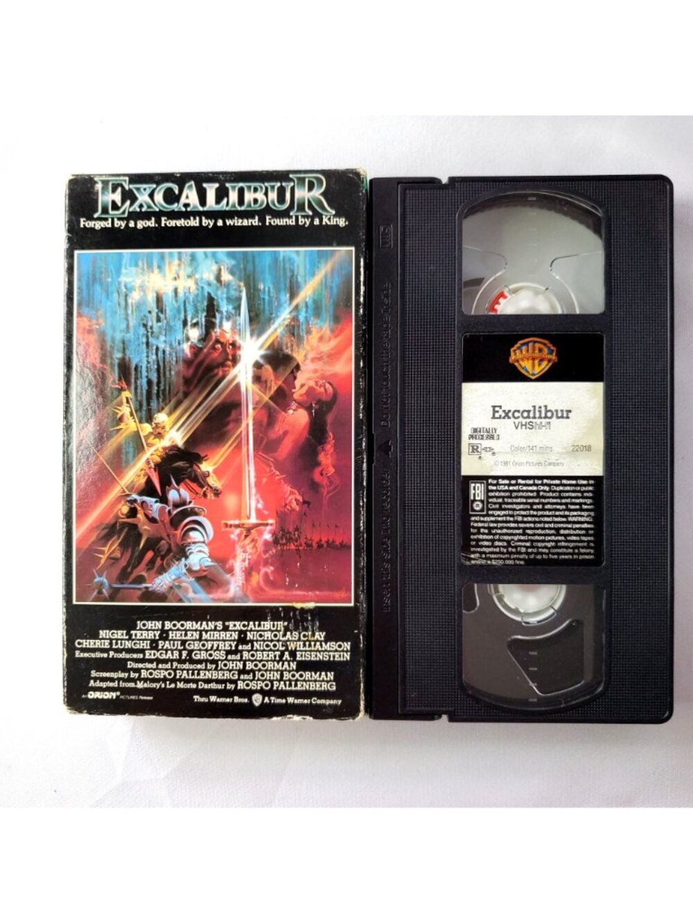 Excalibur VHS Movie 1991 release Arthurian Drama Warner Bros - Picture 9 of 9